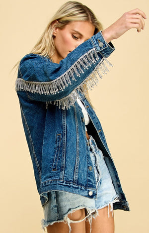 Rhinestone Fringe Jacket