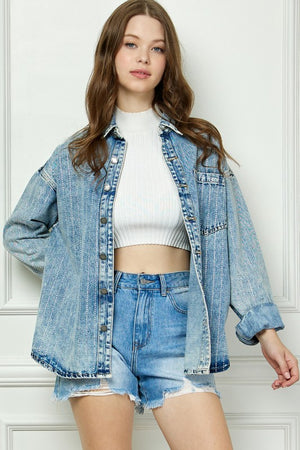 Sparkle Stone Stripe Denim