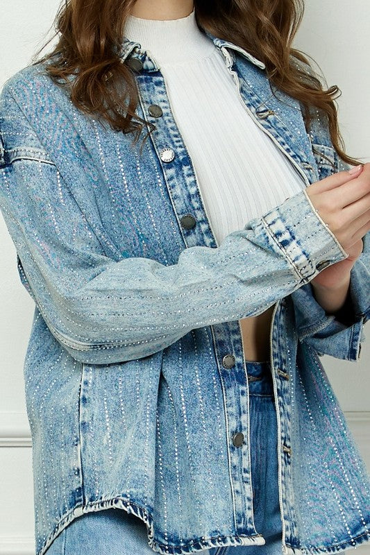 Sparkle Stone Stripe Denim