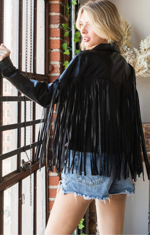 Fringed Leather Jacket