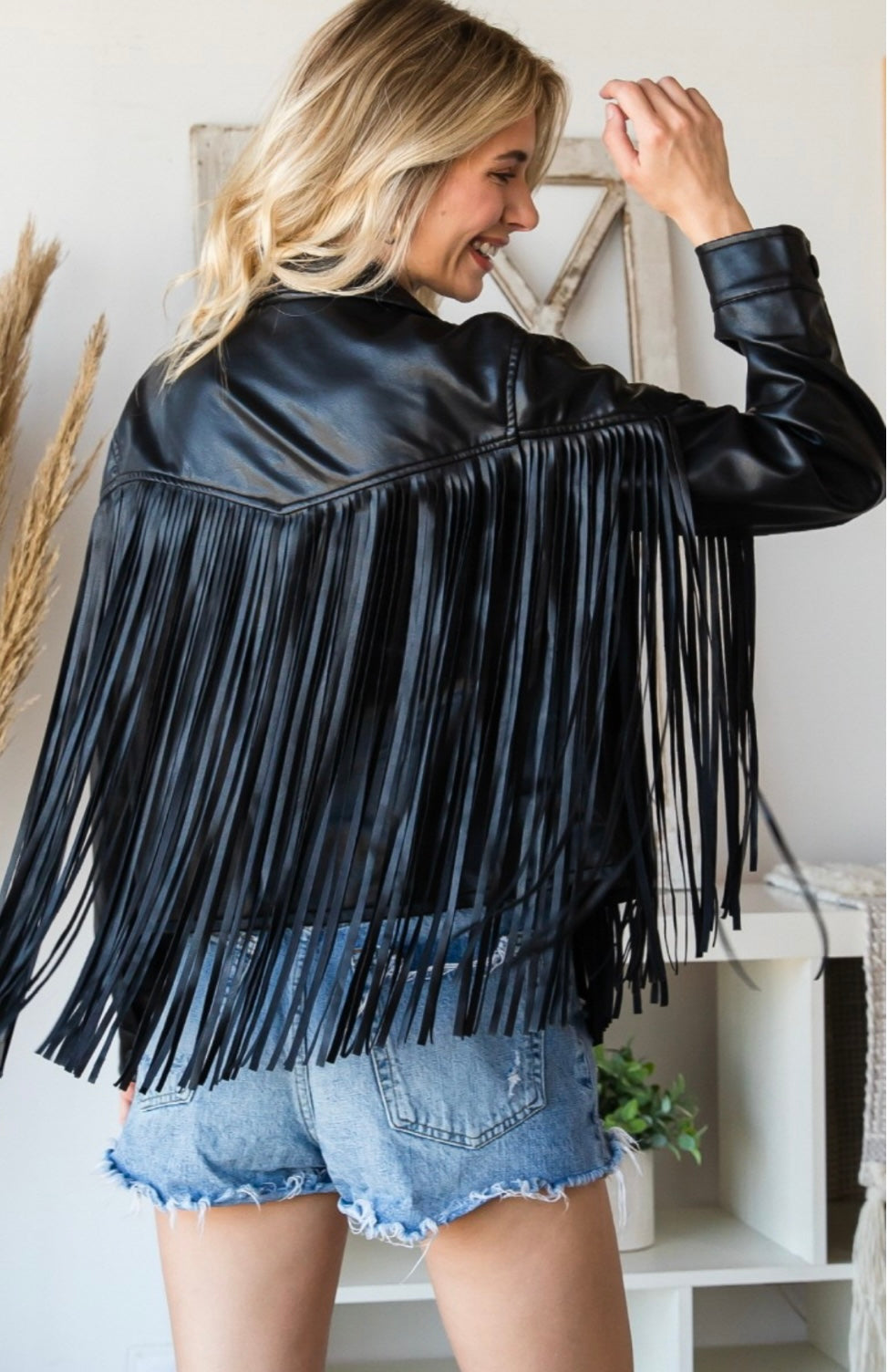 Fringed Leather Jacket