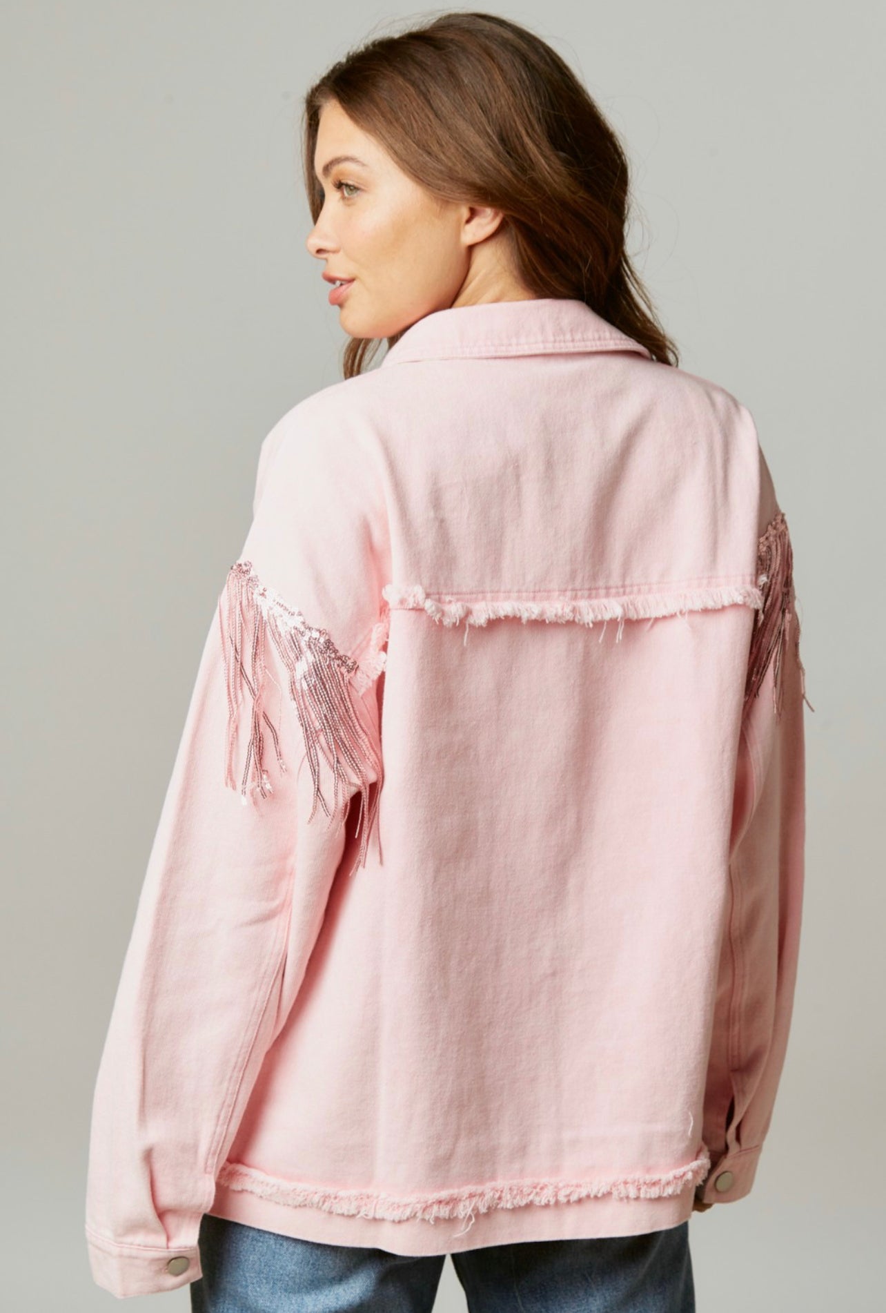 Pink Fringe Jacket