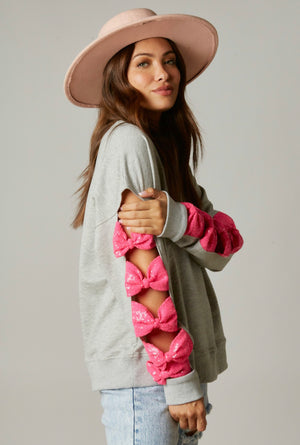 Pink Bow Sweatshirt