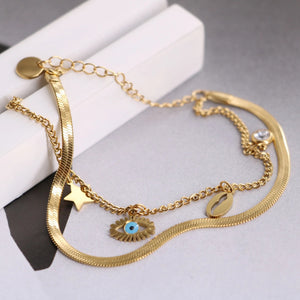 Gold Evil Eye Bracelet