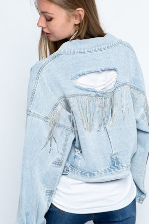 RHINESTONE OVERSIZE DENIM