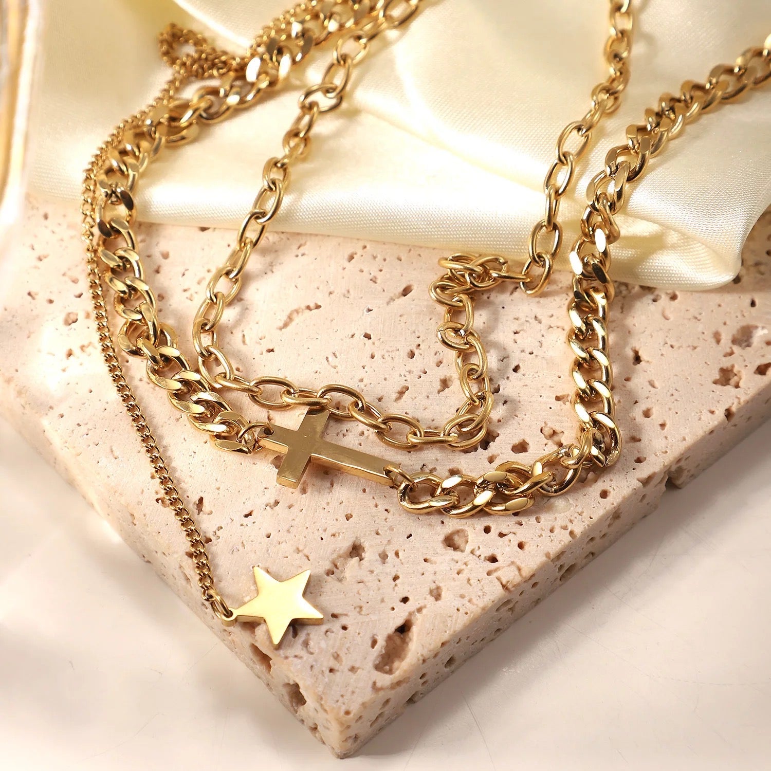 Cross & Star Pendant